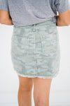 Windsor Button Fly Camo Skirt