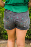 Judy Blue Cactus Embroidered Shorts
