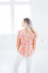 Dear John Rose Ruffle in the Garden Top