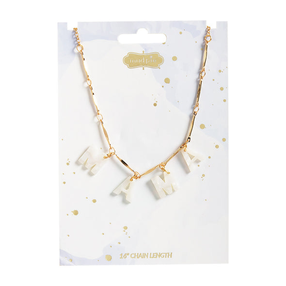 Mama Necklace in Blue
