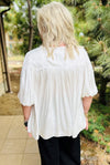 White Pleated Blouse