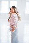 Mauve Dolman Sleeve Sweater