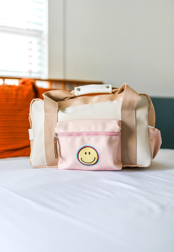 Happy Face Patch Duffle Bag