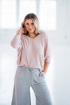 Mauve Dolman Sleeve Sweater