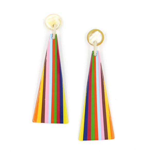 Rainbow Triangle Statement Earrings