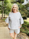 The Abby Top- in Grey